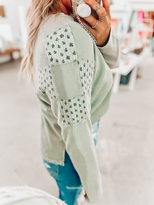Lydia Floral Sage Top