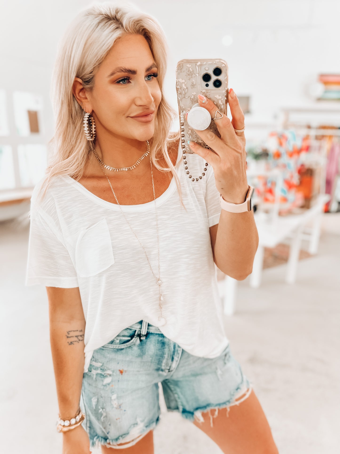 Sammi Basic Top- White