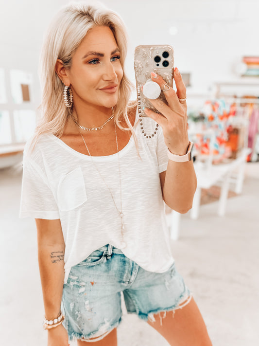 Sammi Basic Top- White