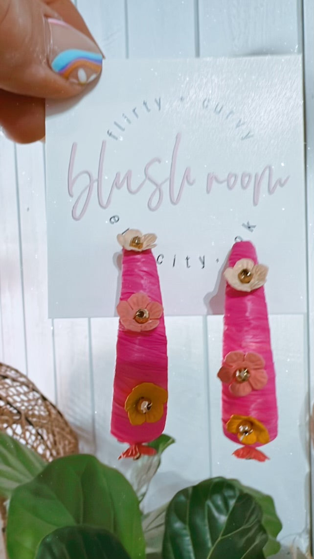 Flower Power Pink Hoops