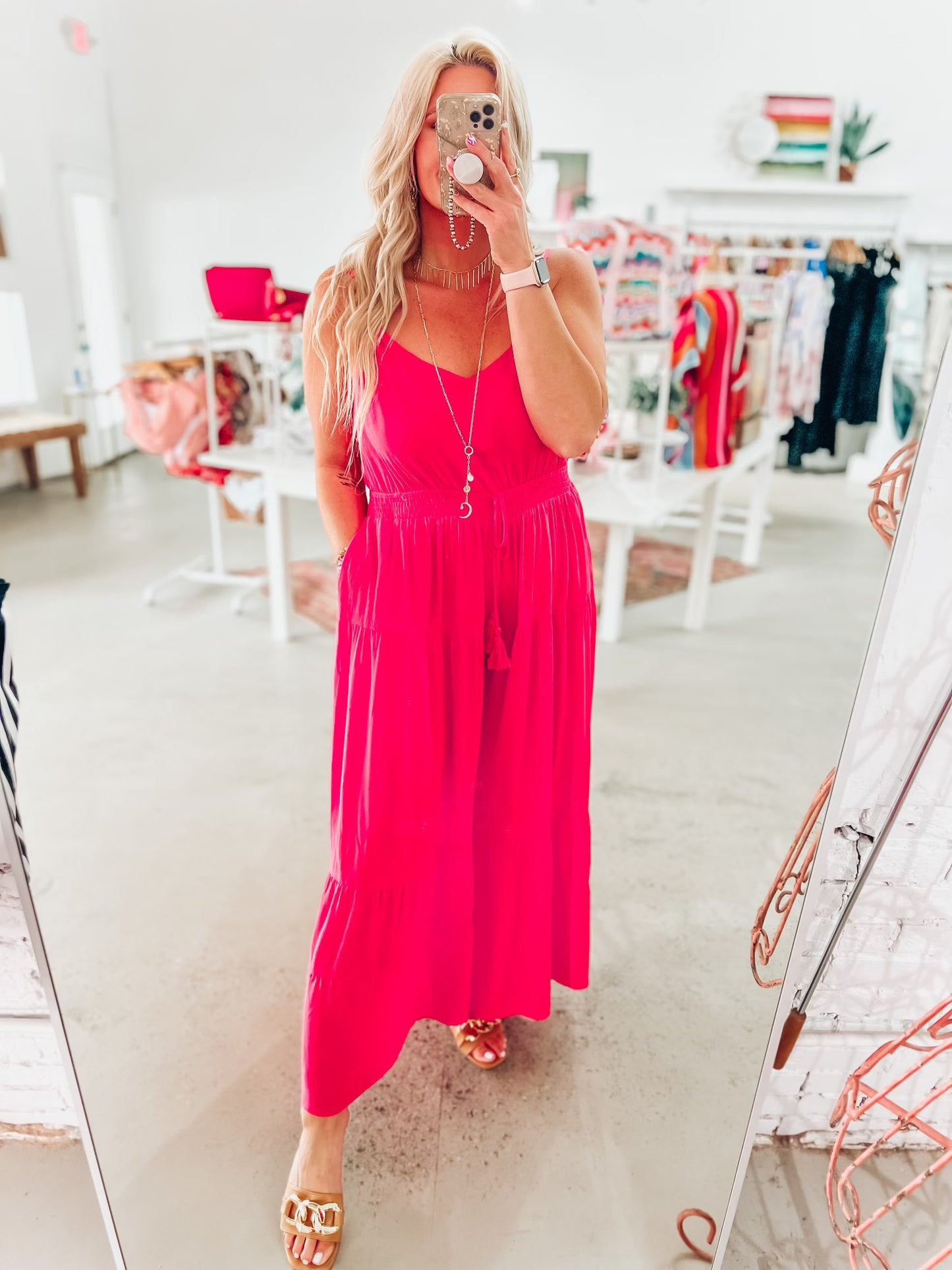 Portia Pink Jumpsuit