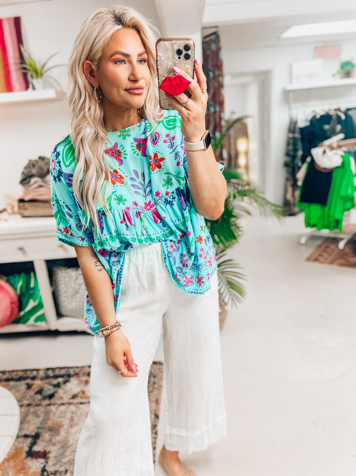 Jayden Mint Blue Top