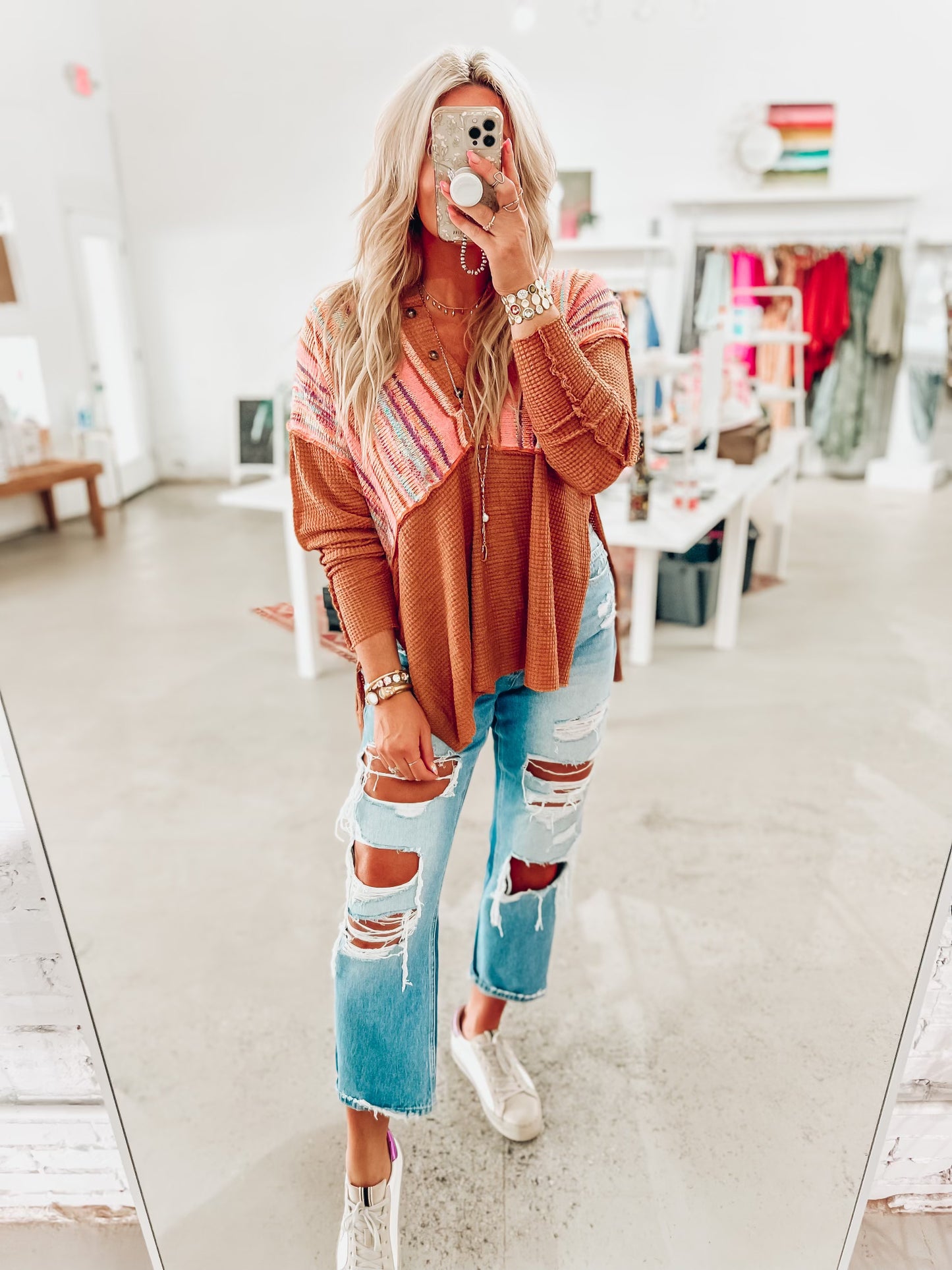 Becky Button Pullover