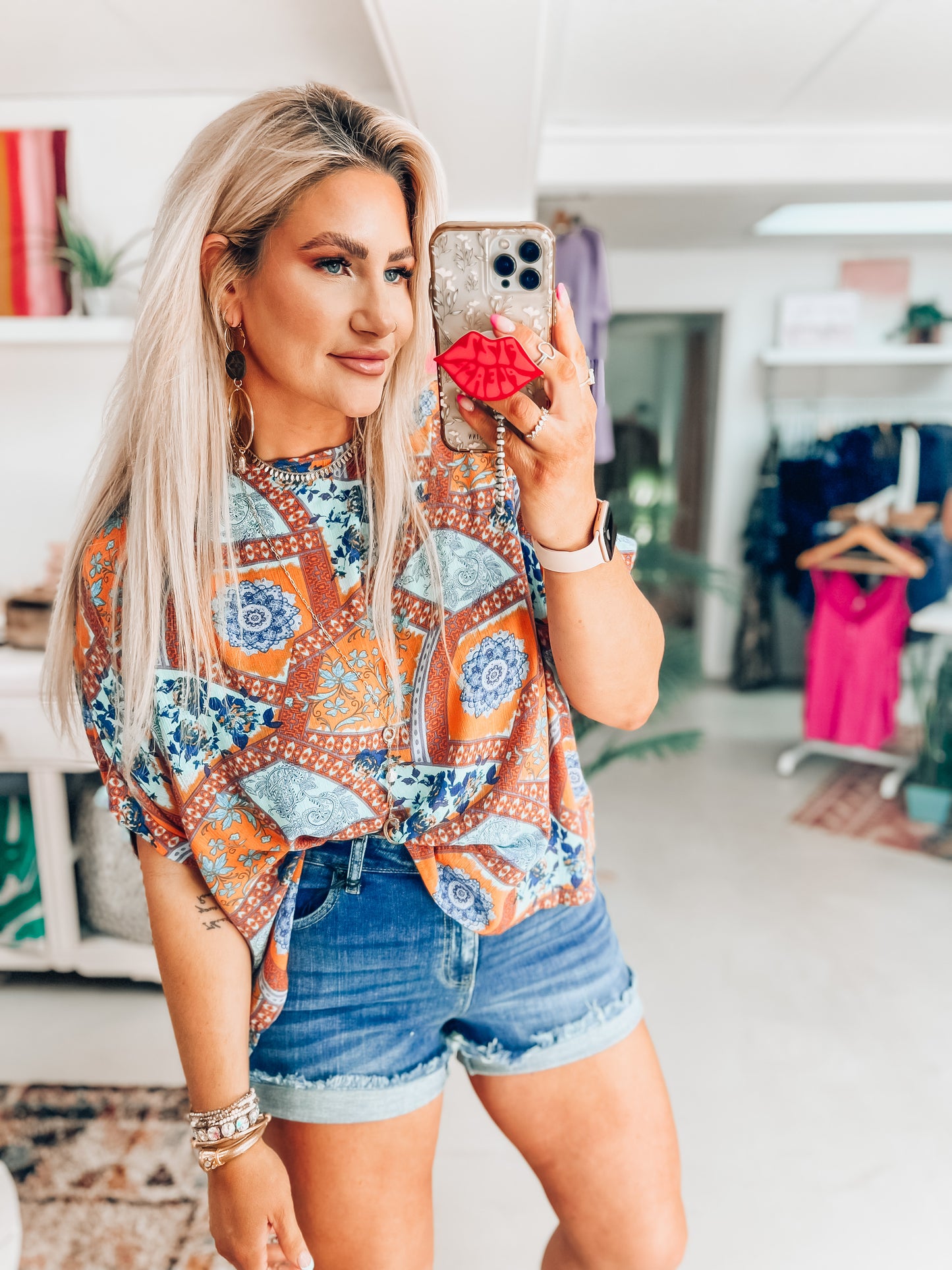 Prue Loose Fitting Gauze Top