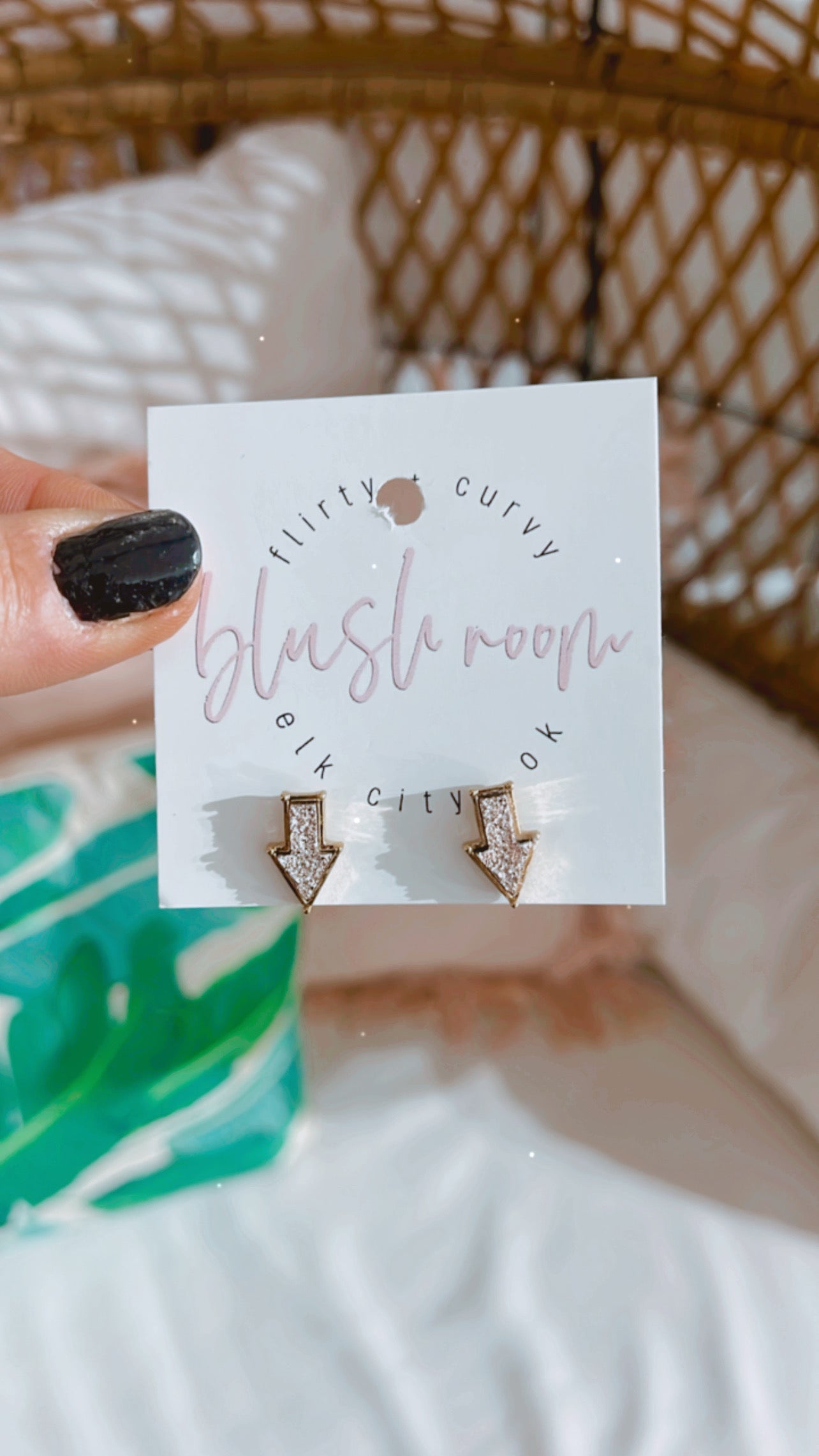 Rose Gold Arrows Studs