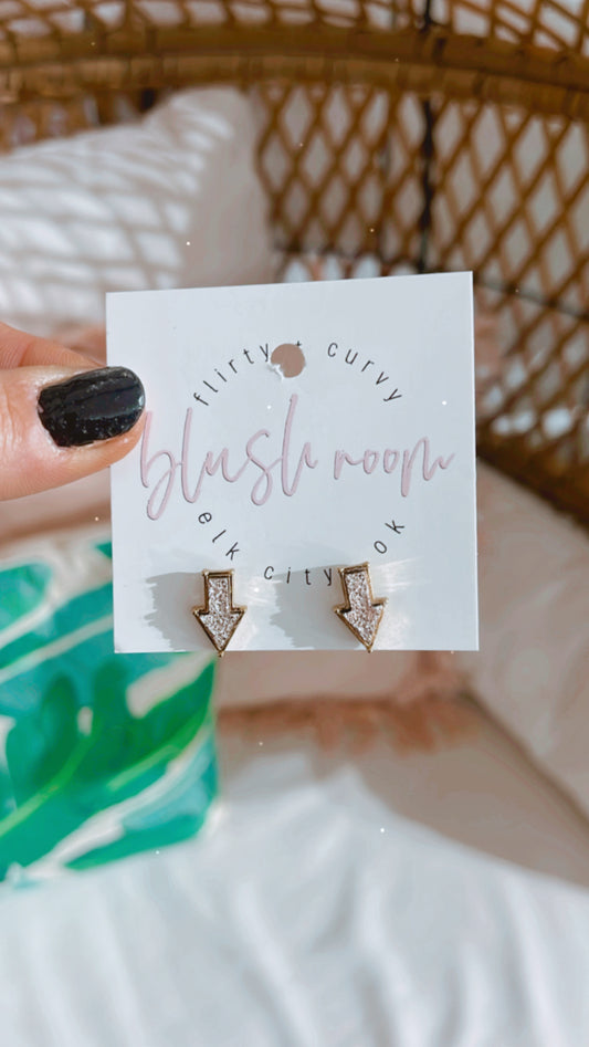 Rose Gold Arrows Studs