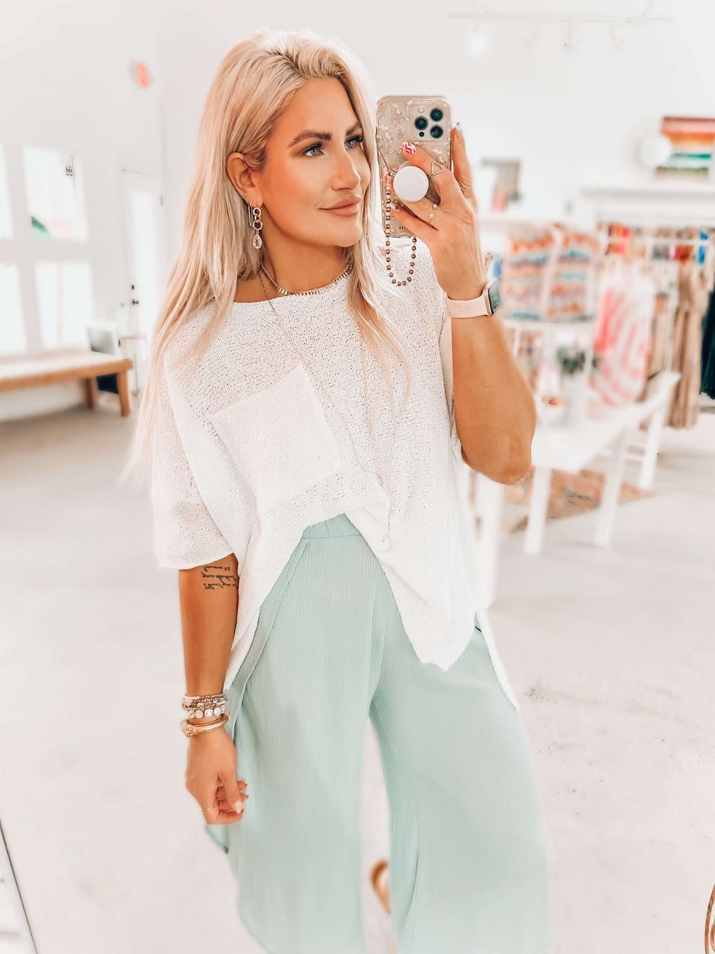 Luna Wide Leg Pants- Sage
