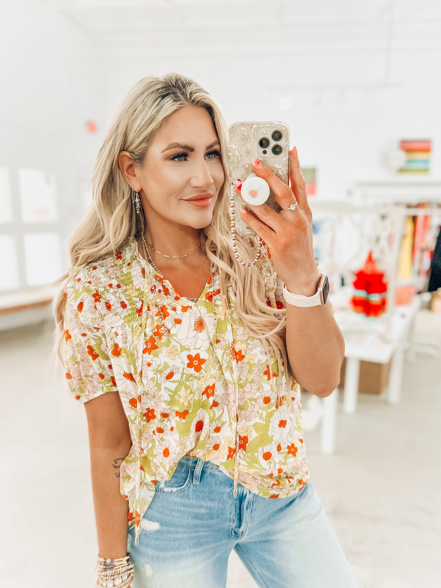 Freddie Mae Smocked Top