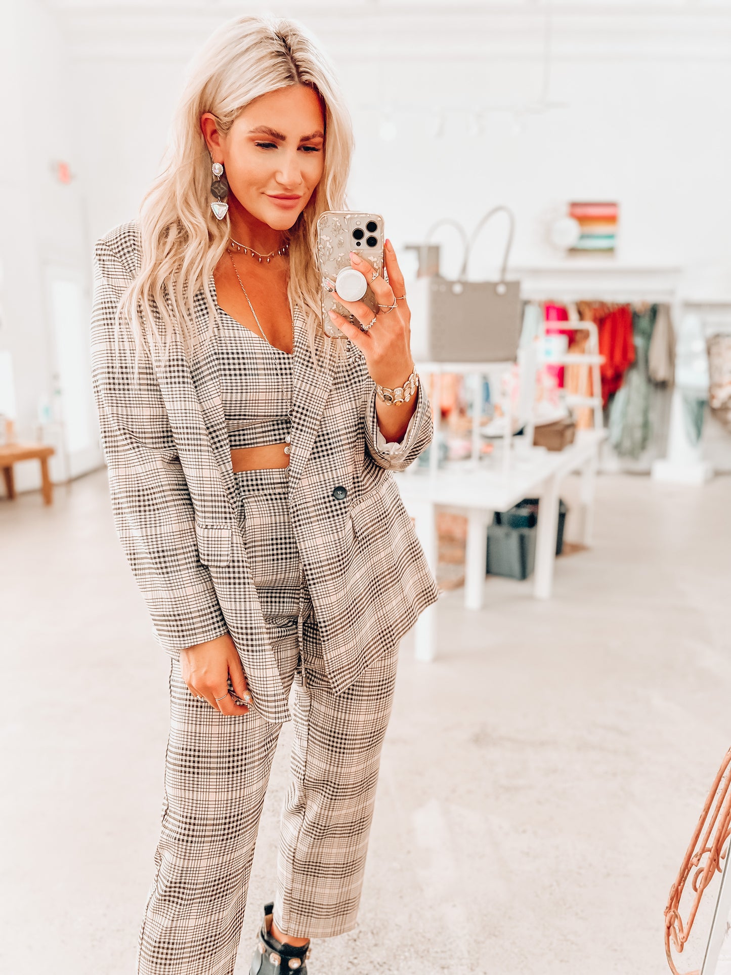 Boss B*tch Power Suit- Plaid