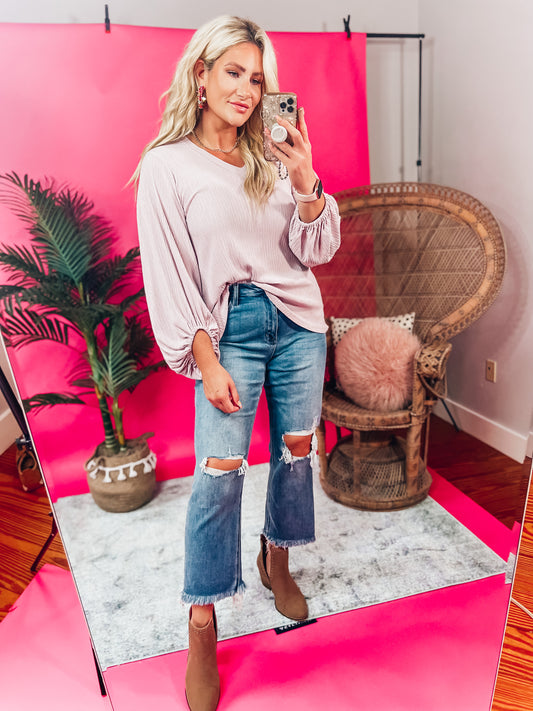 Sophie Basic Top- Dusty Mauve