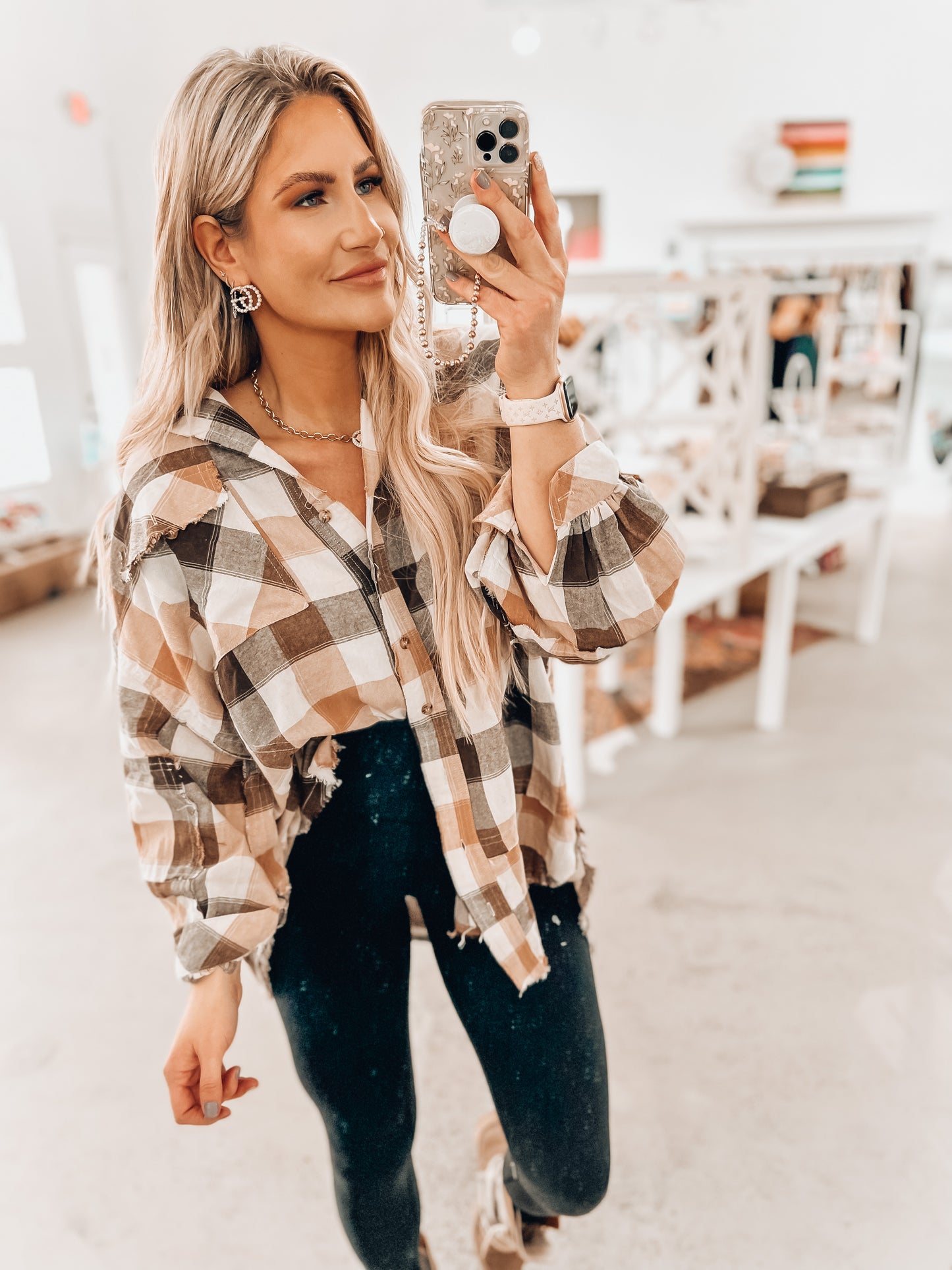 Kara Plaid Button Down