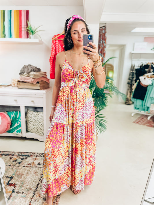 Emma Floral Patchwork Dress