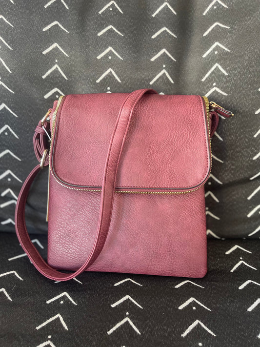 The Stefani Crossbody- Wine