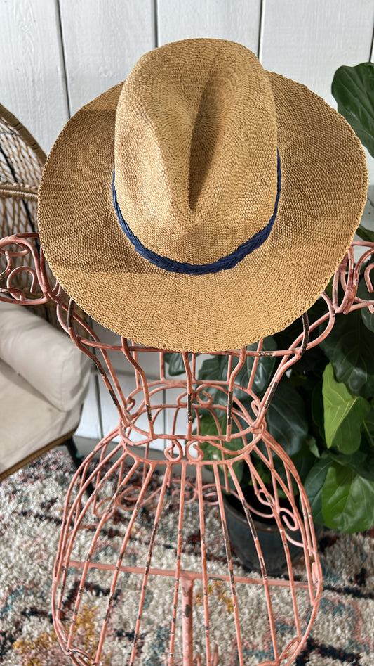 Natasha Navy Weave Hat