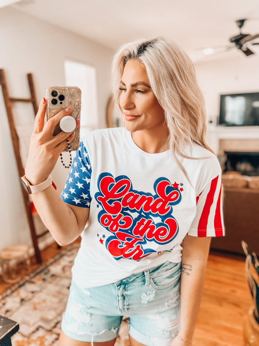 Land of the Free Flag Tee