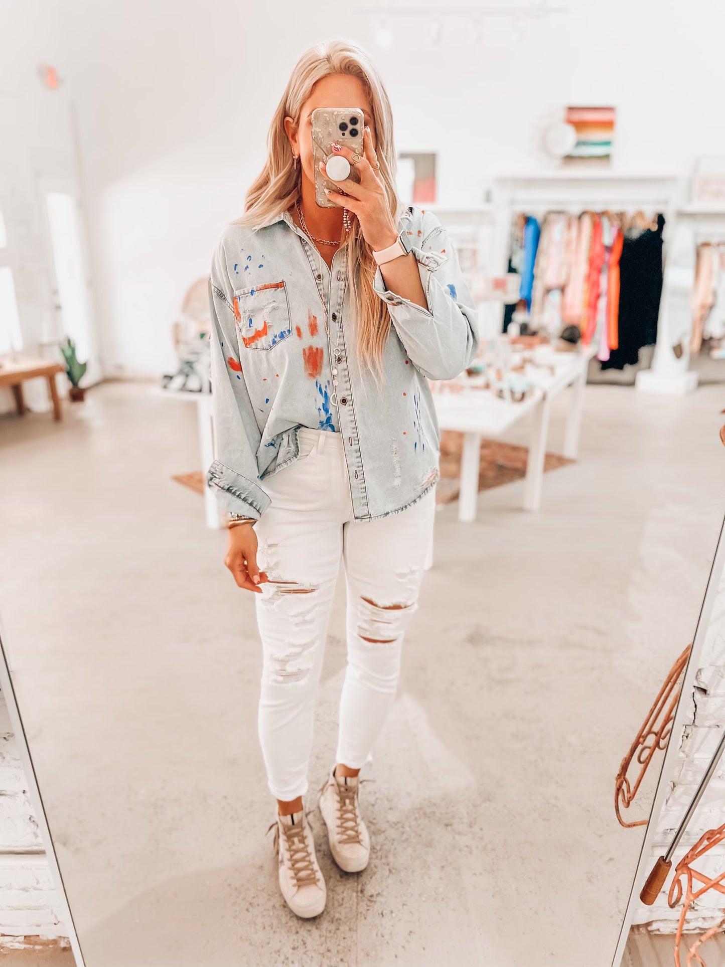Sutton Paint Splatter Button Up