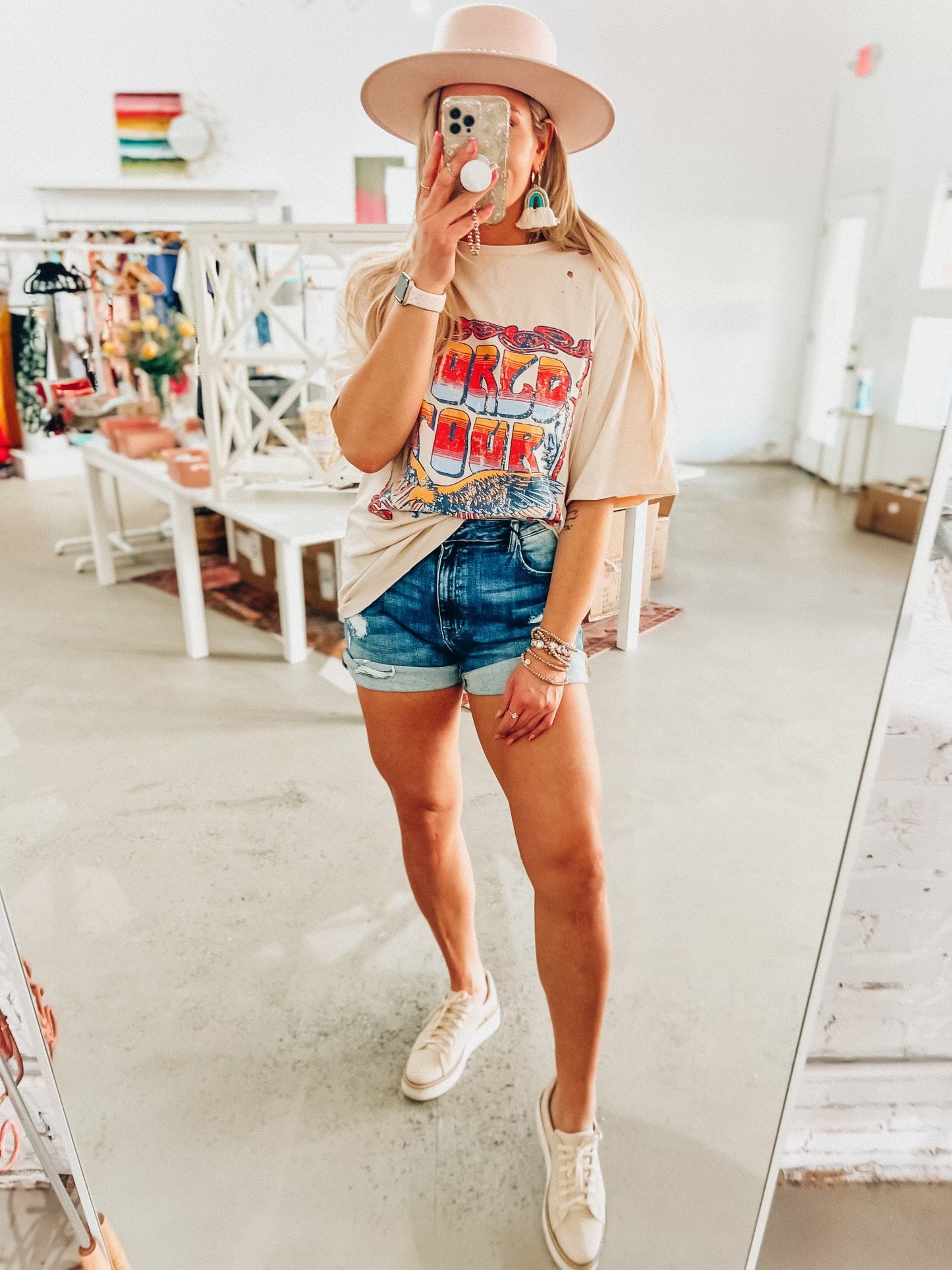 World Tour Distressed Tee
