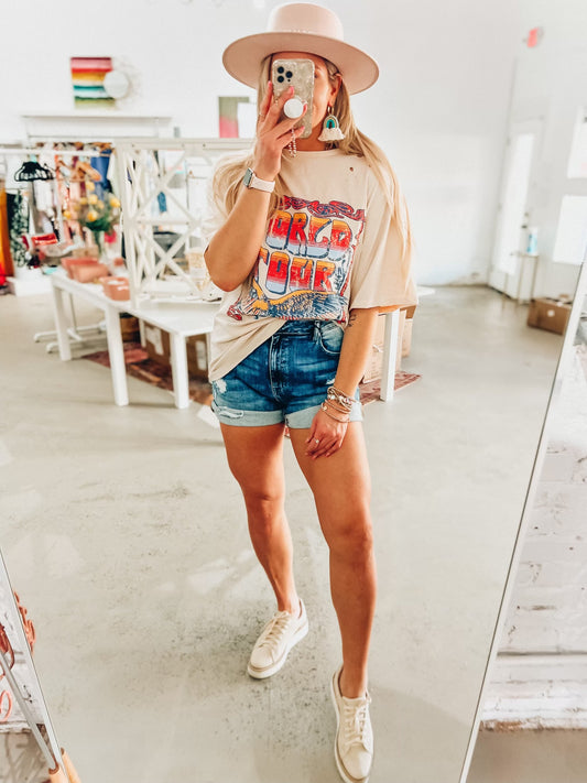 World Tour Distressed Tee