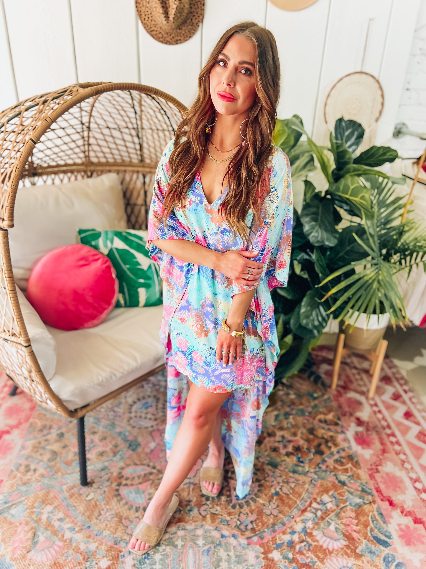 Adrienne Snakeskin Dress