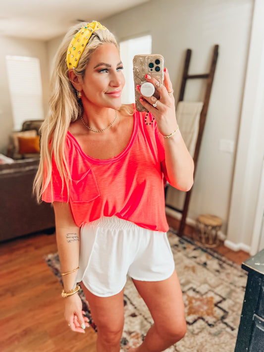 Sammi Basic Top- Pink