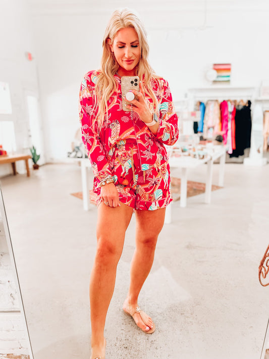 Zebra Carnival PJ Set