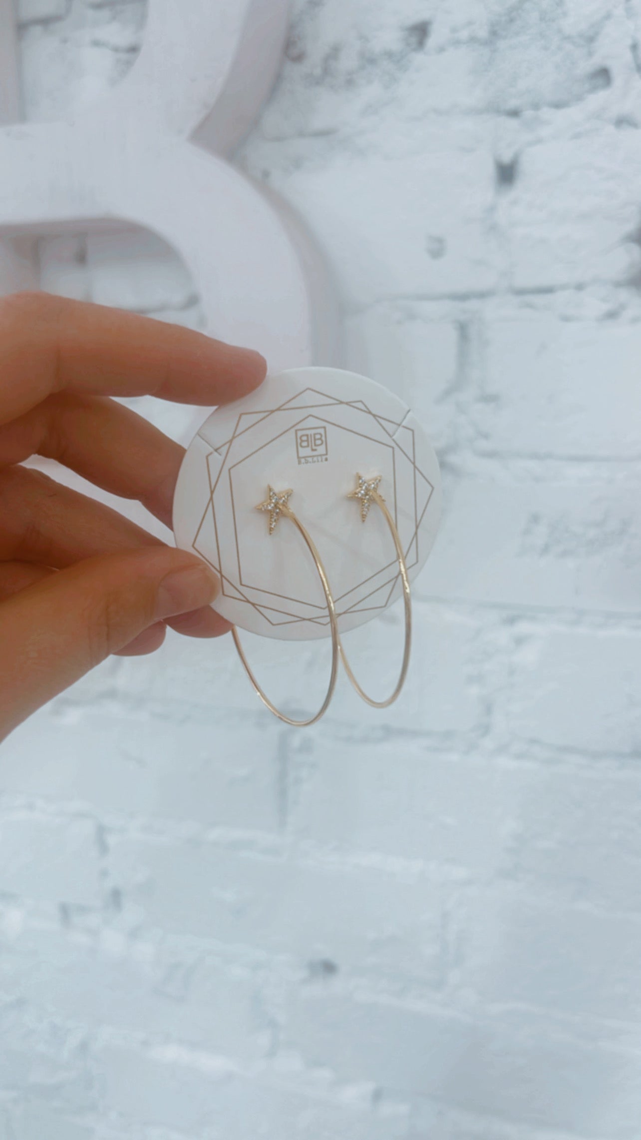 Sparkle Star Hoops