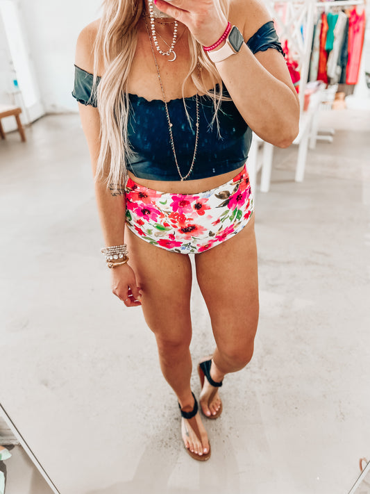Spring Floral Swim Bottoms