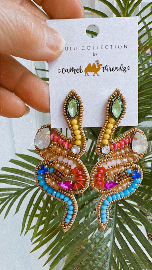 Multi Snake Beaded Earring