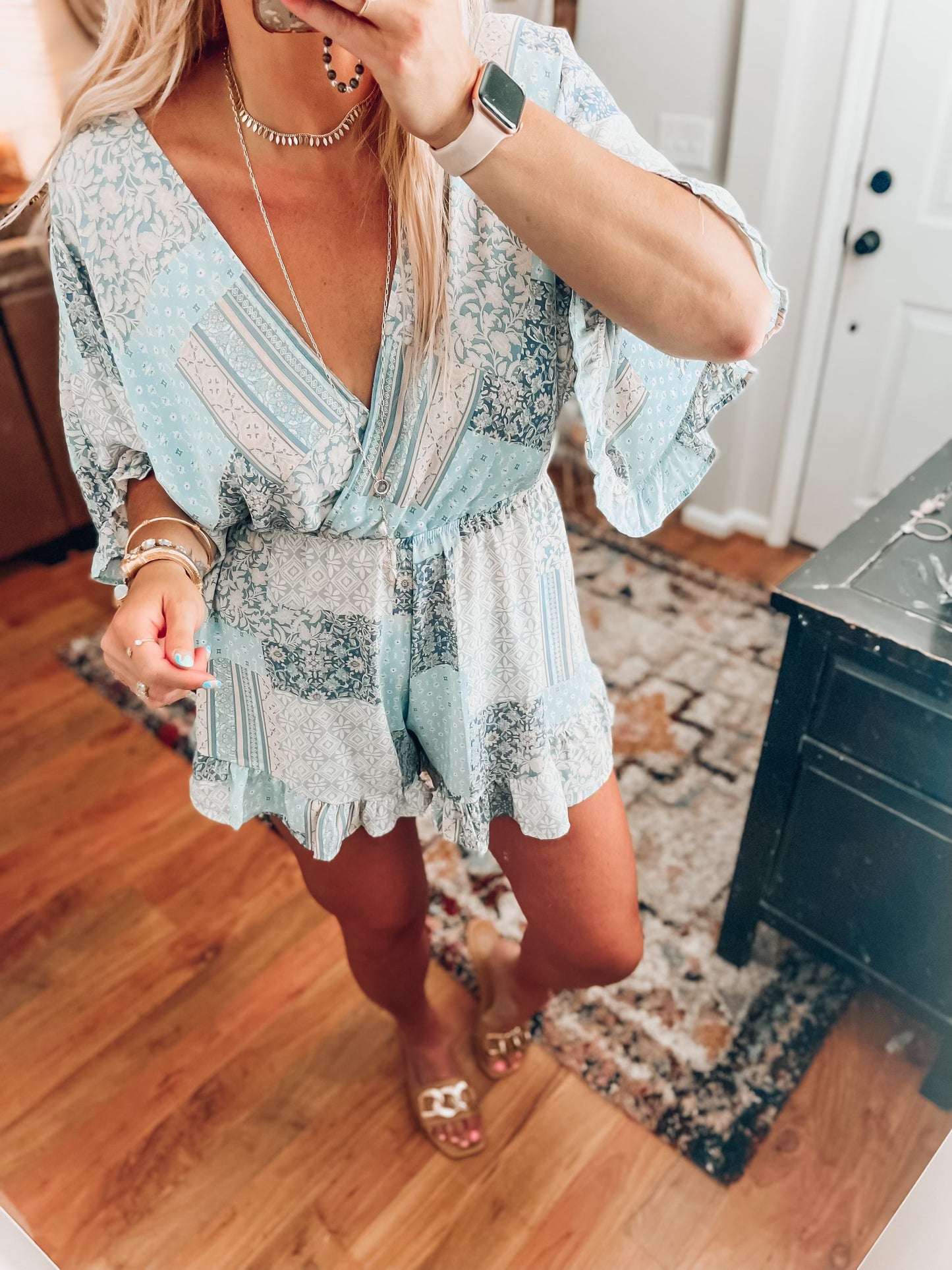 Remi Blue Romper
