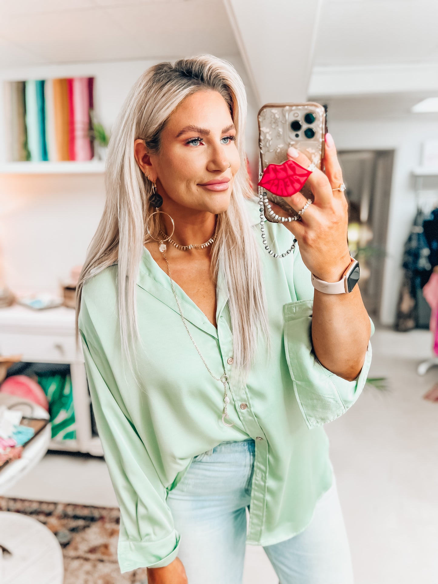 Liza Button Top