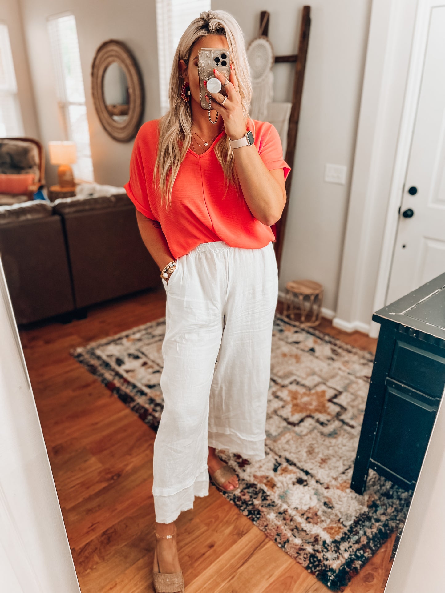 Maya Basic Top- Coral