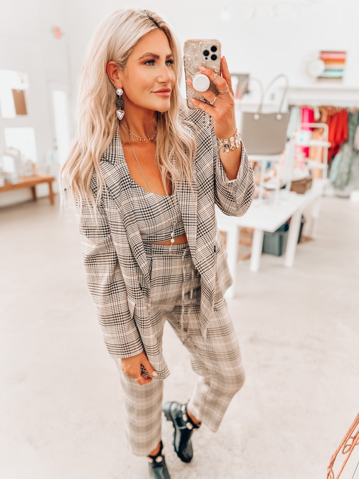 Boss B*tch Power Suit- Plaid