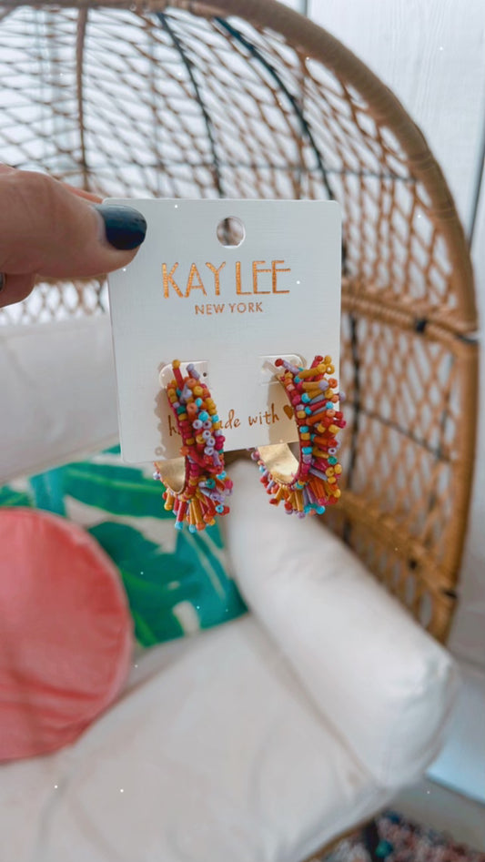 Multi Bead Open Hoops