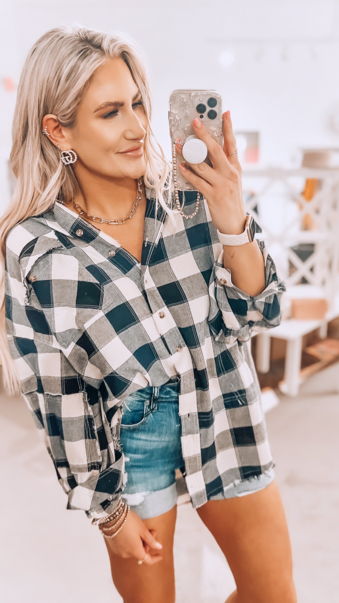 Kara Plaid Button Down