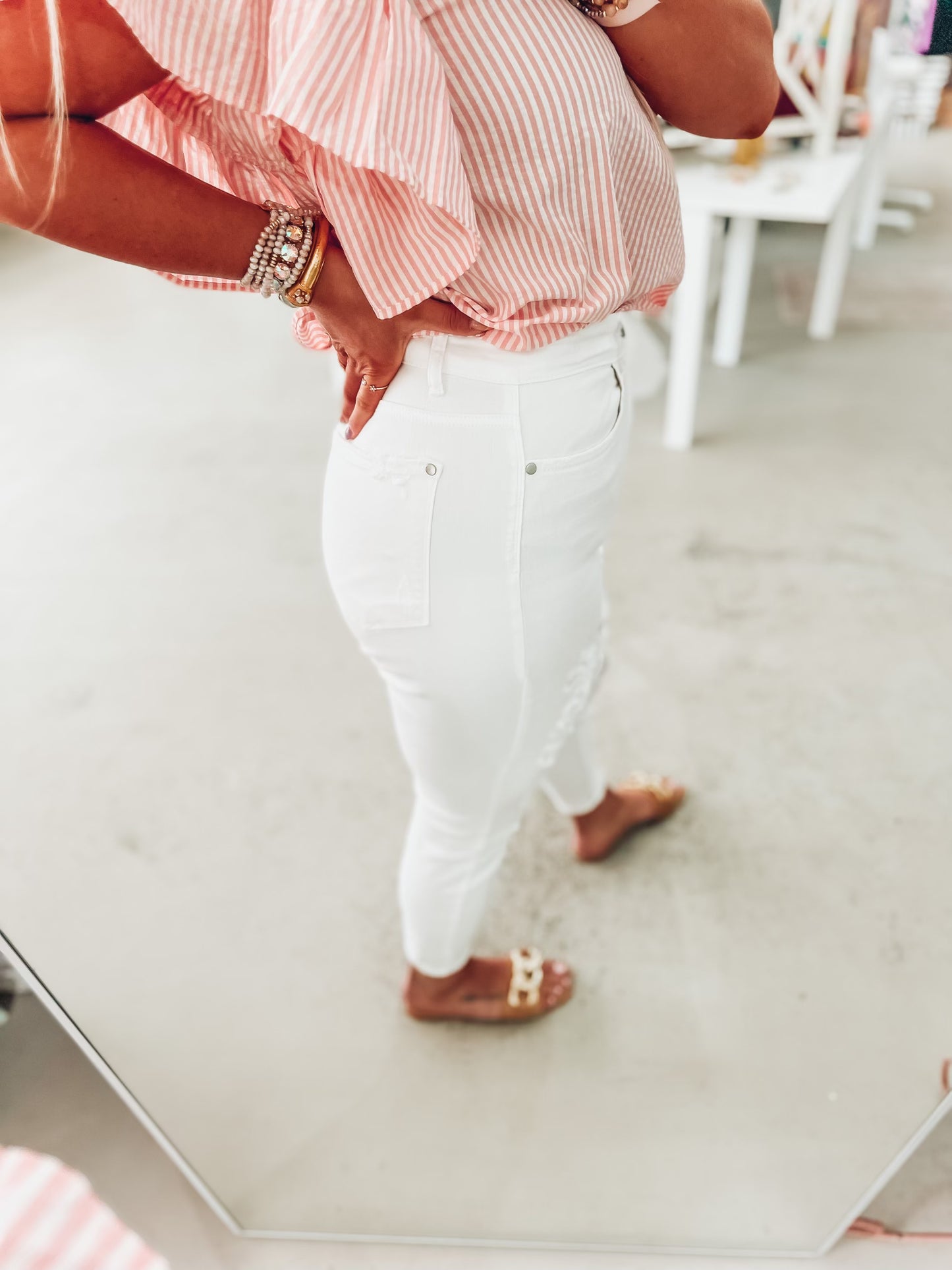 Savannah White Distressed Judy Blue