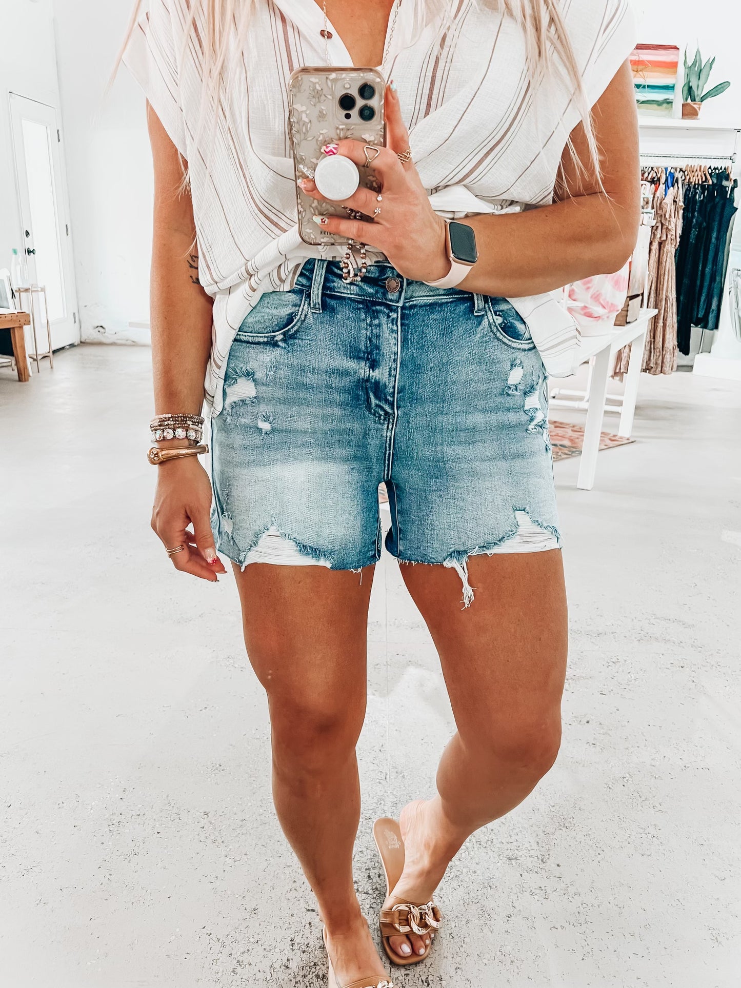 Josie Judy Blue Shorts