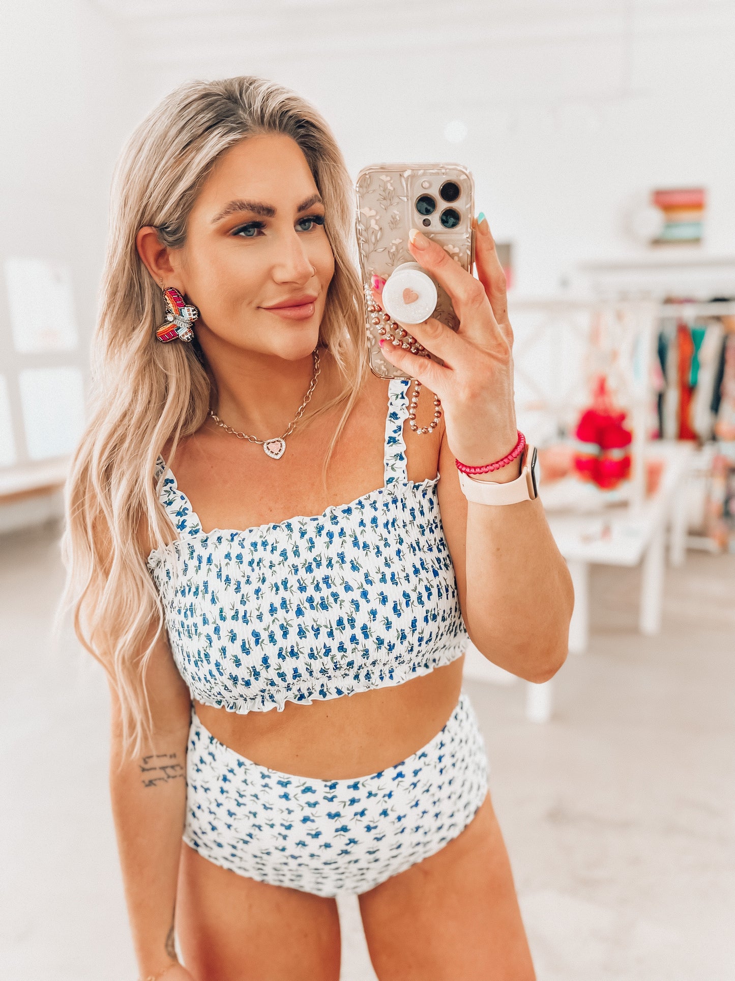 Floral Smocked Swimsuit