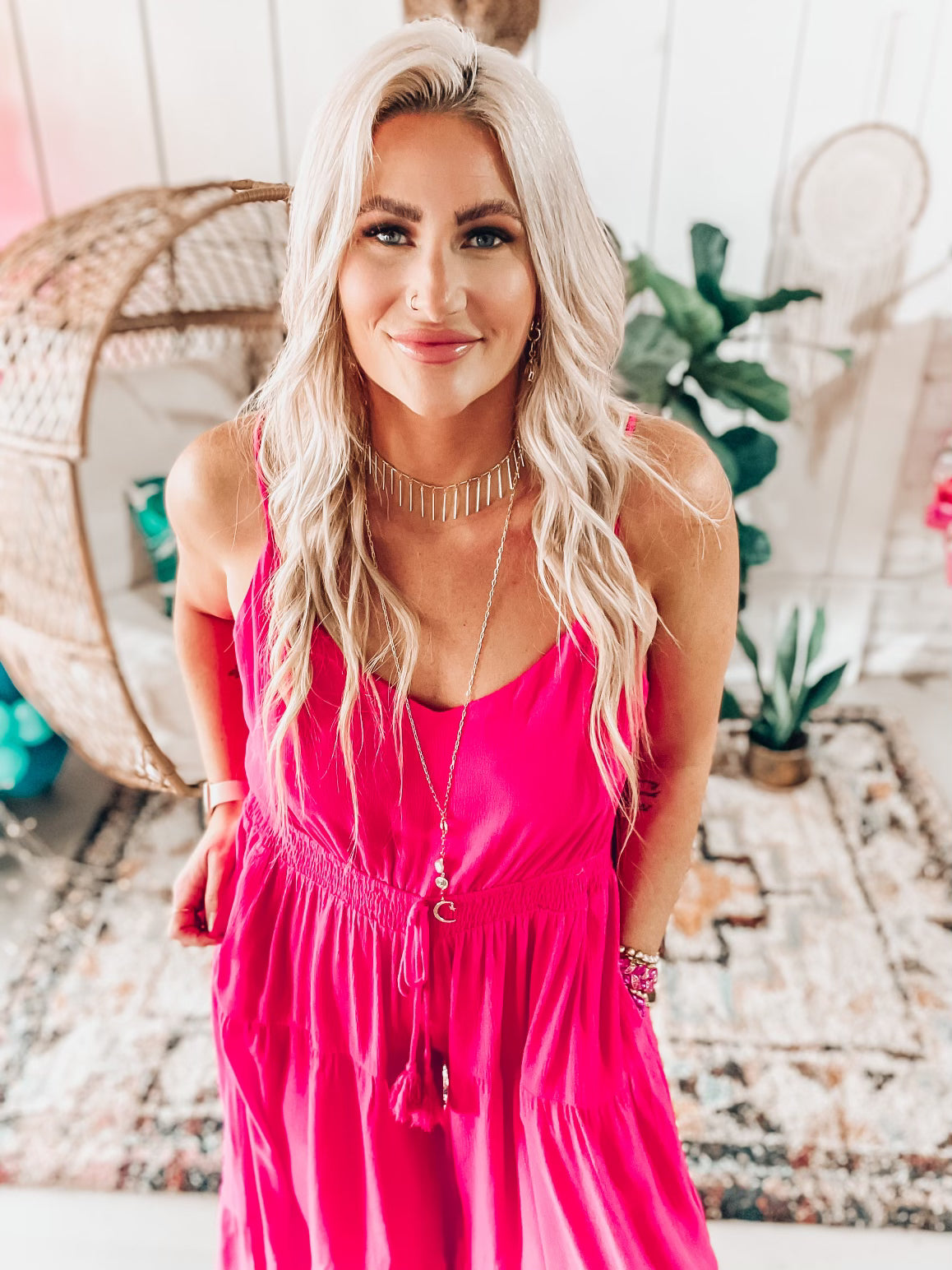 Portia Pink Jumpsuit