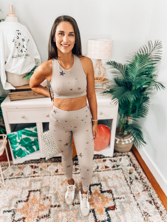 Marbled Stars High Waisted Leggings
