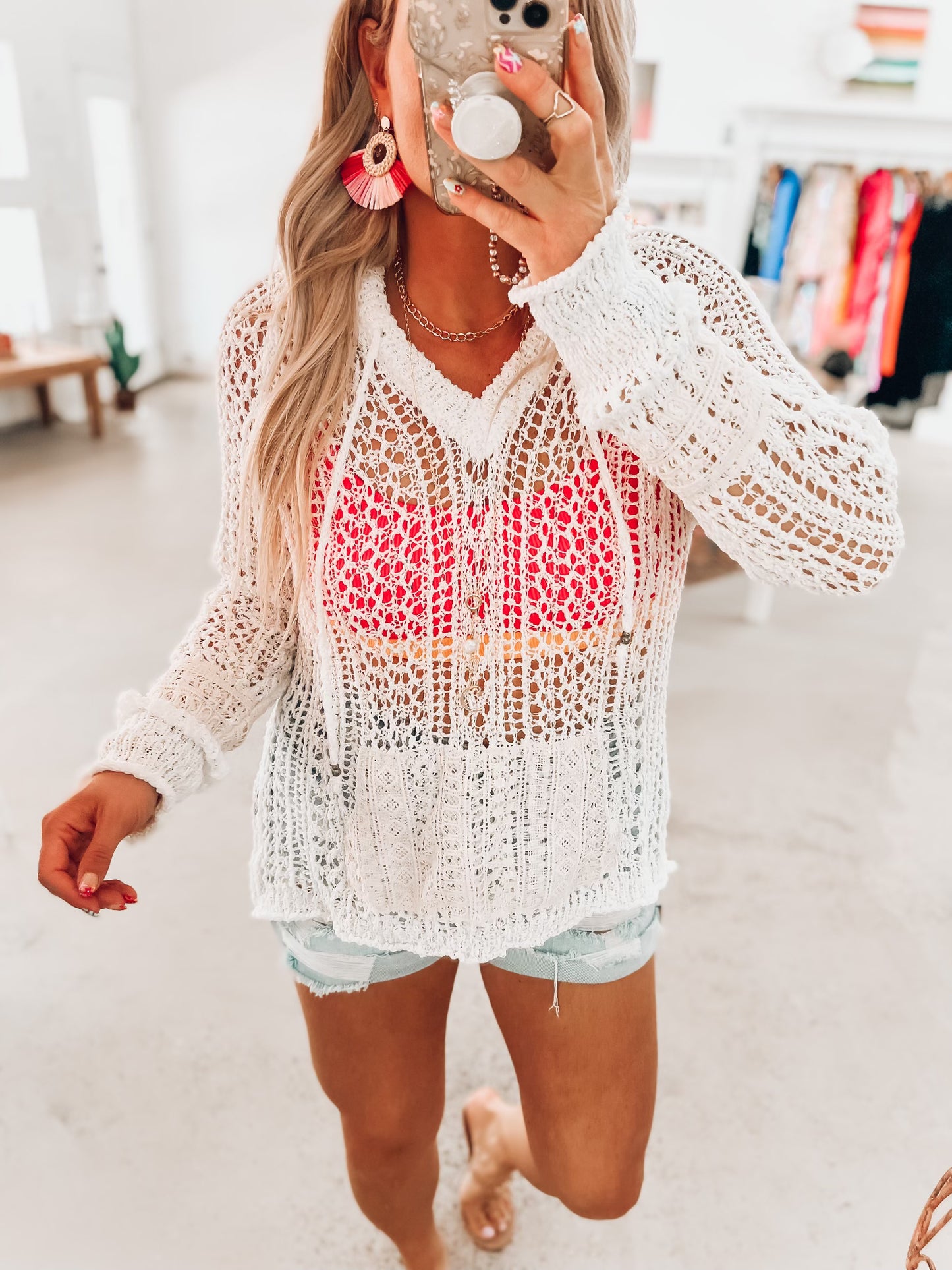 White Sands Hooded Top