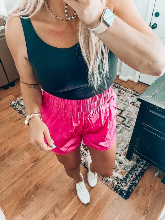 Heidi Running Shorts- Hot Pink