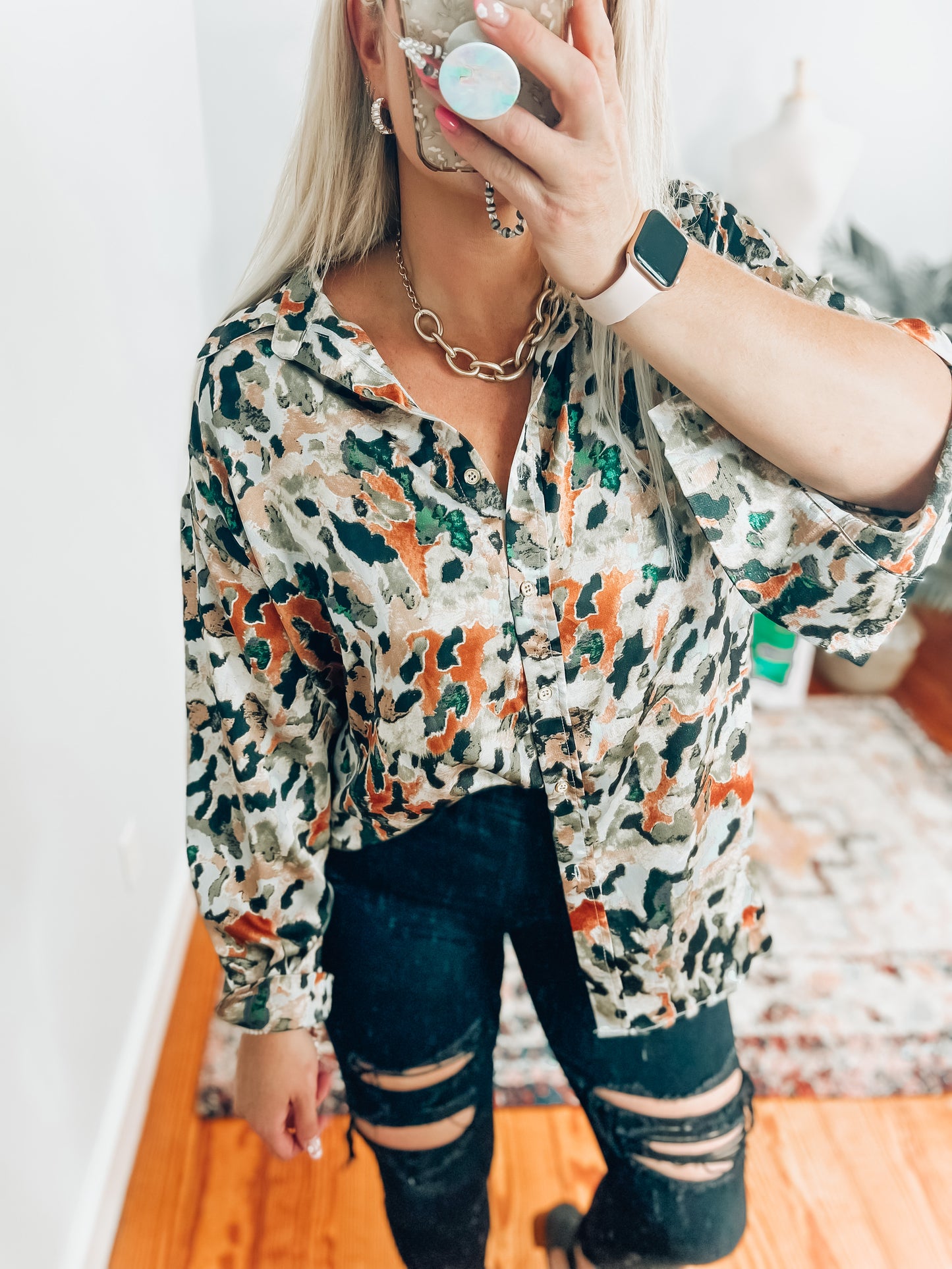 Loretta Button Top