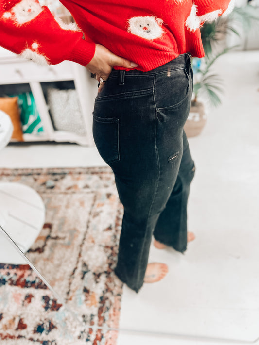 Kyia Flare Black Jeans