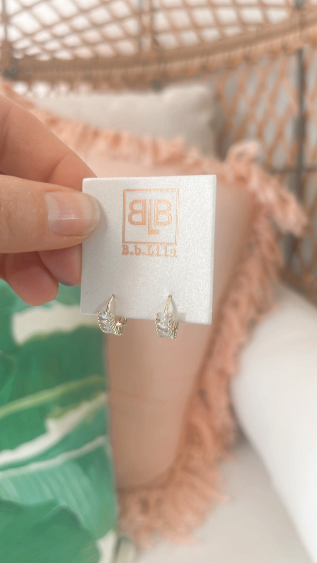 Gold Pave Huggies-You Go Girl