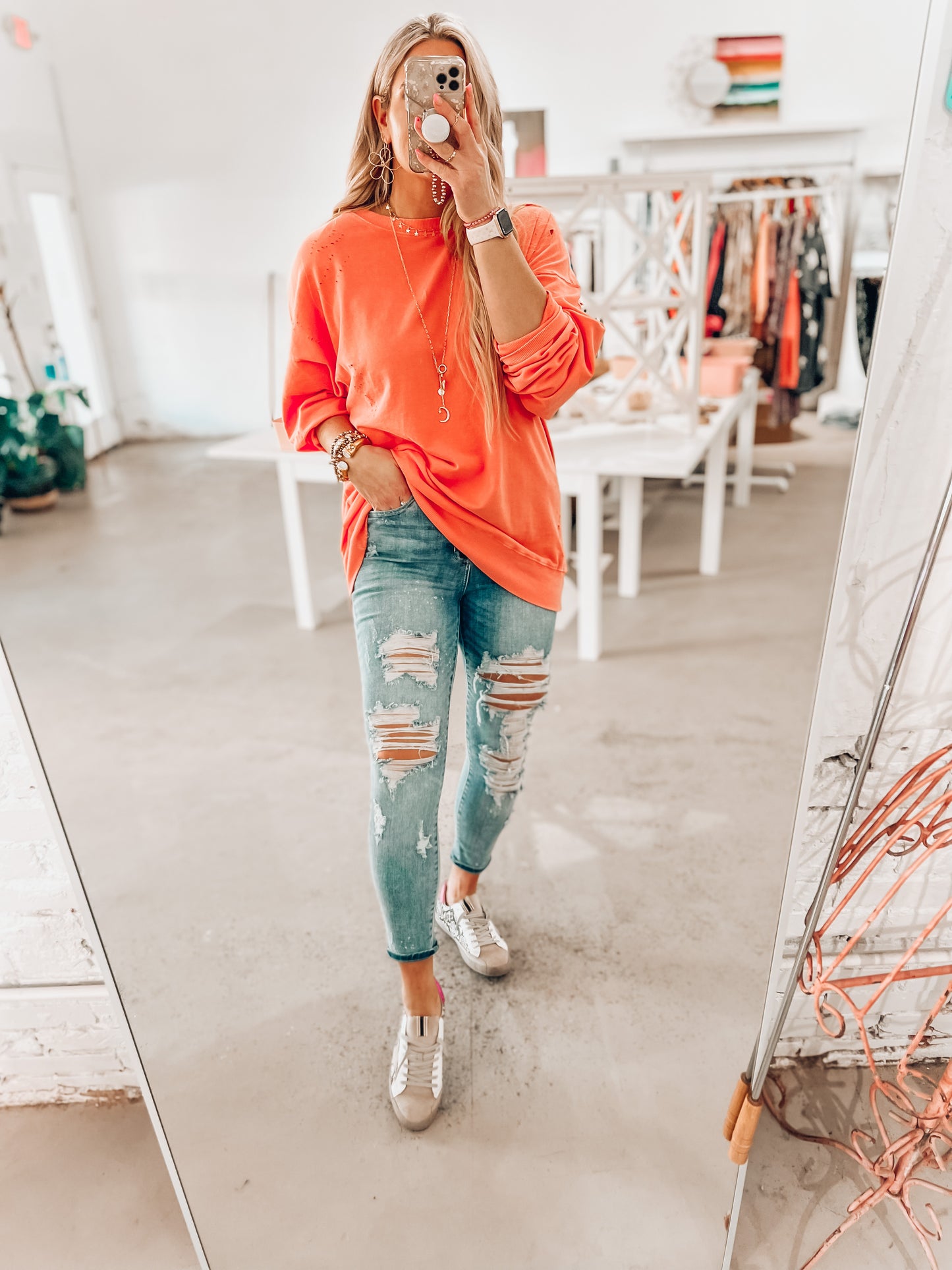 Vivianna Distressed Top