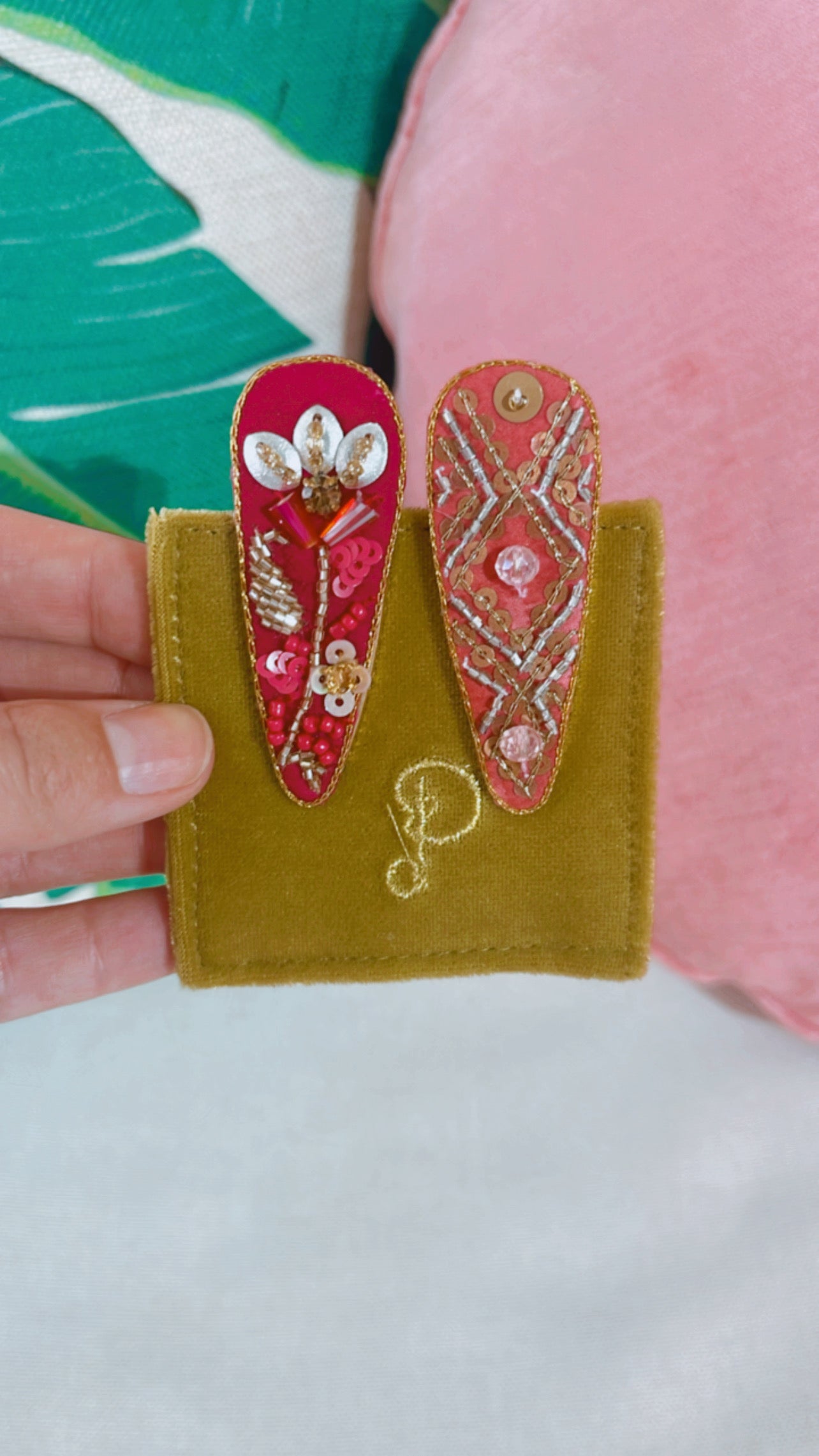 Jeweled Hair Clips