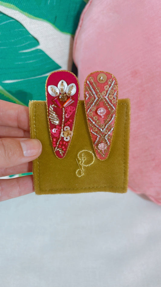 Jeweled Hair Clips