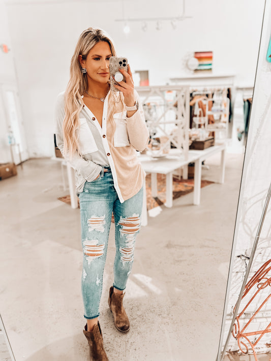 Fallyn Fleece Button Down