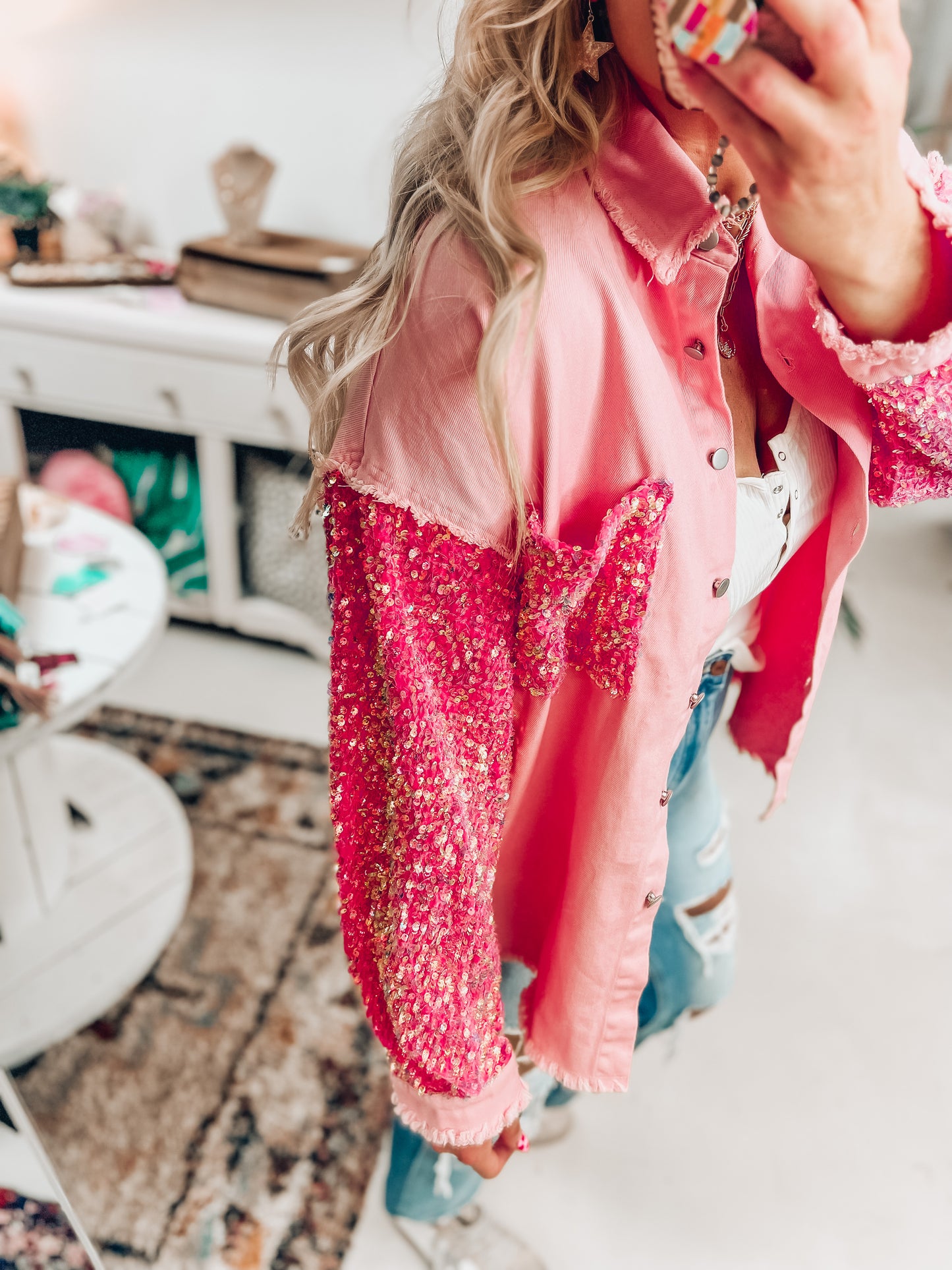 Roxy Sequin Shacket
