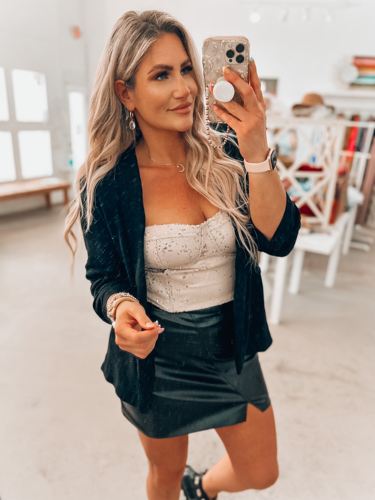 Material Girl Sequin Crop